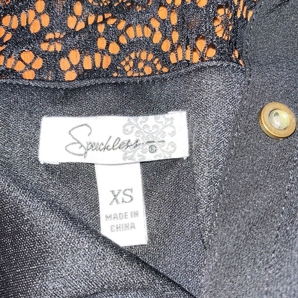 Speechless little black dress button front lace back sleeveless Size XS - Picture 4 of 8